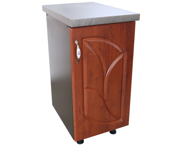 Corp inferior cu 1 Usa Dreapta Zebra, Wenge/MDF Cedru Frunza, blat Beton 40 x 85 x 60